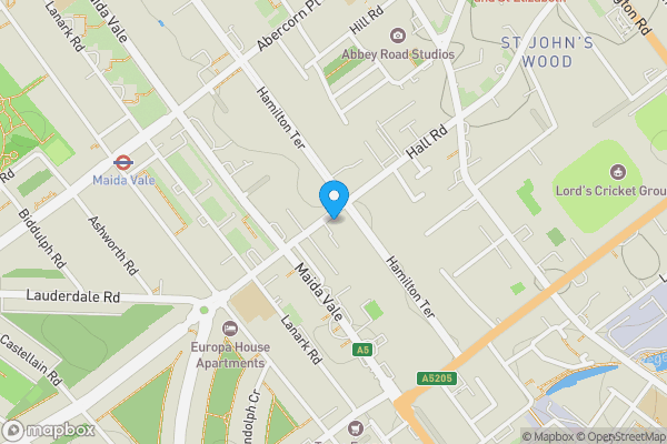 Map location for Flat 15 Grove Hall Court, Hall Road, St John's Wood, London, NW8 9NR