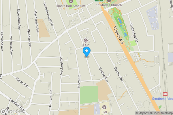 Map location for Chelmsford Avenue, SOUTHEND-ON-SEA, Essex, SS2 6JG