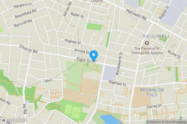 Map location for Elgin Street, BOLTON, Lancashire, BL1 3ET