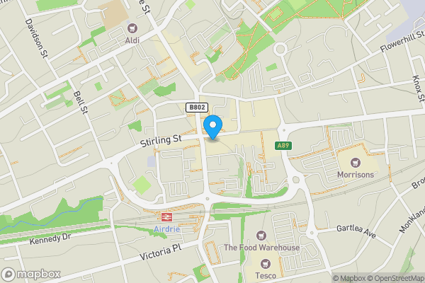 Map location for 14-18 Graham Street, Airdrie, Lanarkshire, ML6 6BU