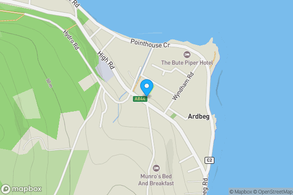 Map location for 5 The Terrace, Top Left Flat, Ardbeg, Isle of Bute, PA20 0NP