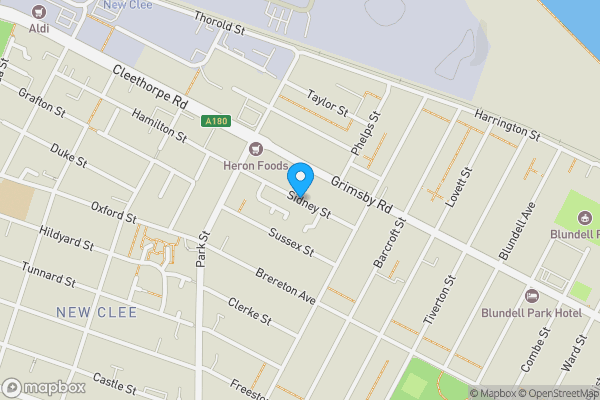 Map location for Sidney Street, CLEETHORPES, South Humberside, DN35 7NQ