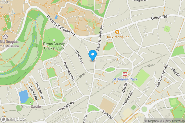 Map location for 45 Pennsylvania Road, Exeter, Devon, EX4 6DB