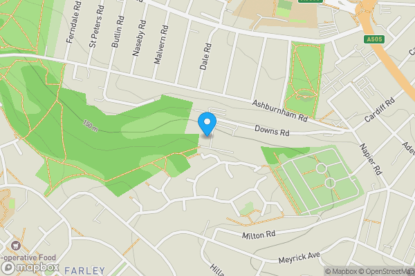 Map location for Flat 11 Hilltop Court, Downs Road, Luton, Bedfordshire, LU1 1QE