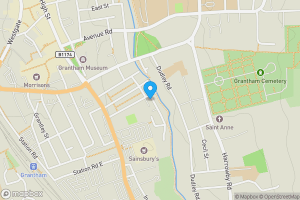 Map location for 12 Rugby Court, Grantham, Lincolnshire, NG31 6HZ