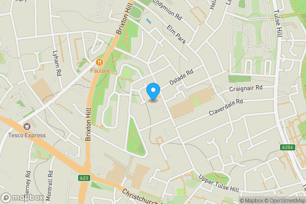 Map location for 58 - 60 Upper Tulse Hill, Streatham Hill, London, SW2 2RW