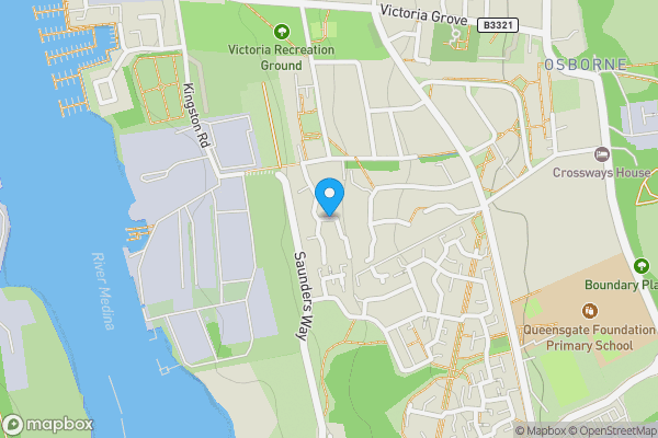 Map location for Kingslea Park, East Cowes, PO32 6JW