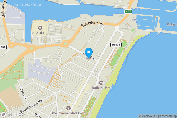 Map location for 8 Cleveland Road, Lowestoft, Suffolk NR33 0BN
