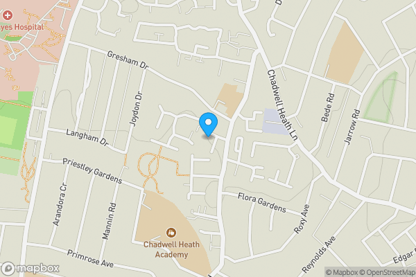 Map location for Flat 93, Millhaven Close, Romford, Essex, RM6 4PW