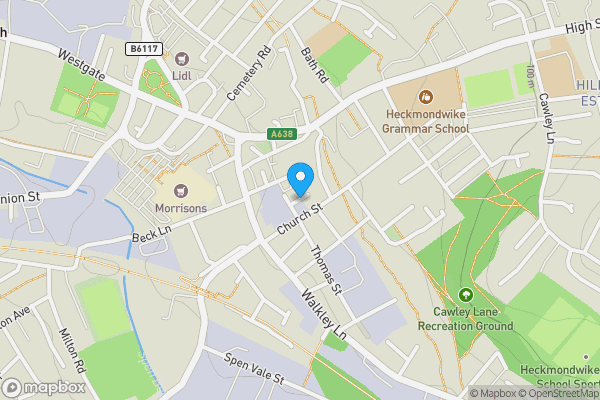 Map location for Land at Garden Street, Heckmondwike, West Yorkshire WF16 0LF