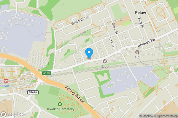 Map location for 9 Ashfield Terrace, Pelaw, Gateshead, Tyne And Wear, NE10 0YE