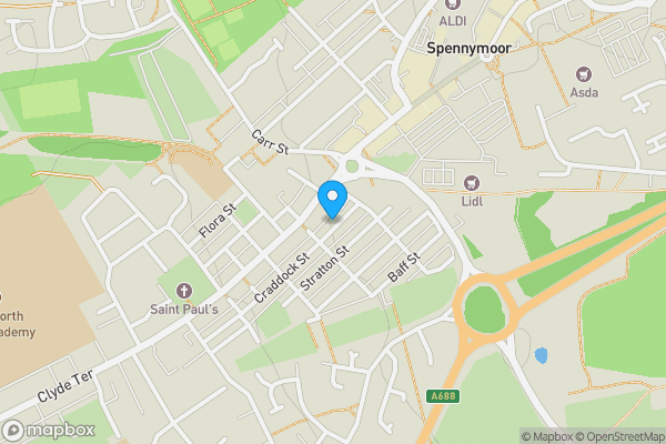Map location for 22 Craddock Street, Spennymoor, DL16 7SZ
