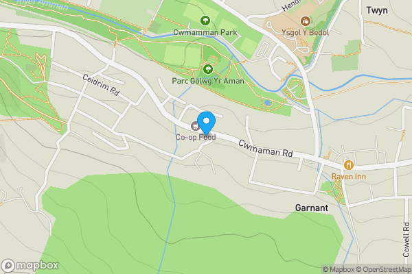 Map location for 201 Cwmamman Road
Garnant, Ammanford, SA18 1LS