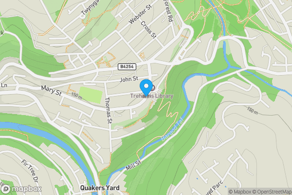 Map location for Former Miners Institute, Perrott Street, Treharris, CF46 5ER