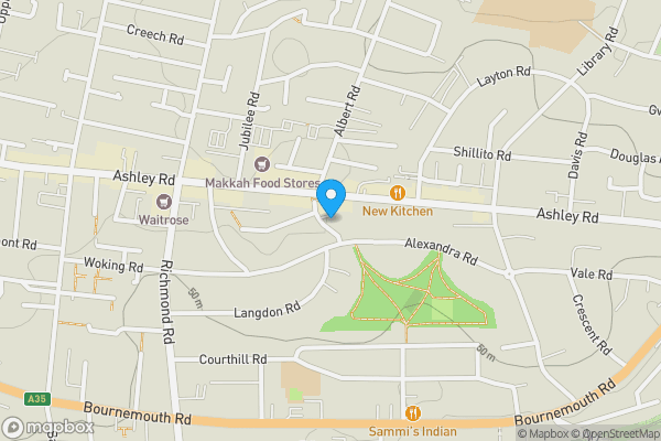 Map location for 1a Madeira Road, Poole, BH14 9ET