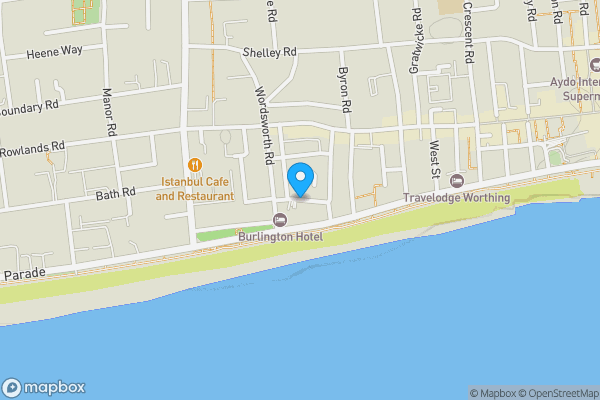 Map location for Brunswick Road, Worthing, West Sussex, BN11 3NQ