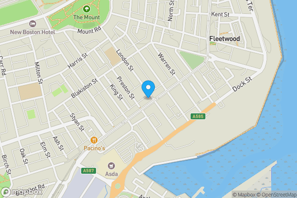 Map location for 80-82 Lord Street , Fleetwood, Lancashire FY7 6JZ