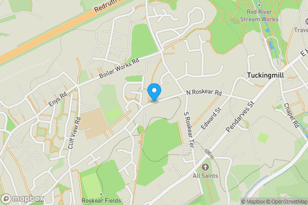 Map location for North Roskear Road, Camborne, TR14 8PP