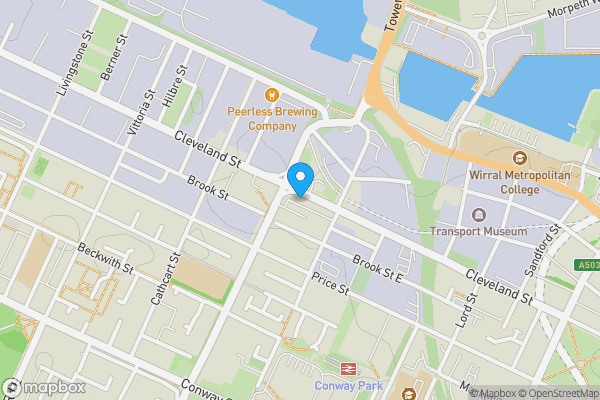 Map location for 169 Cleveland Street, Birkenhead, CH41 3QD