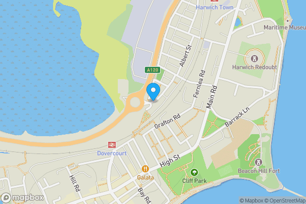 Map location for Site at, 57, Ingestre Street, Harwich, Essex, CO12 3JG