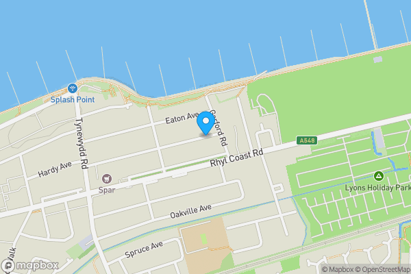 Map location for Ridgeway Avenue, RHYL