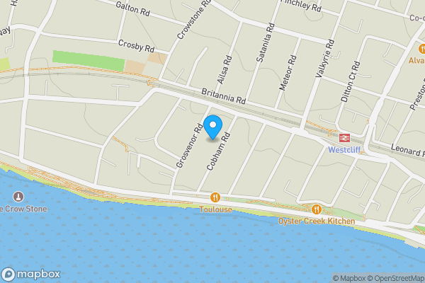 Map location for Bliss House, 23, Cobham Road, WESTCLIFF-ON-SEA, Essex, SS0 8EG