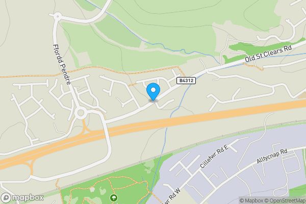 Map location for Llysonnen Road, Carmarthen, Carmarthenshire.