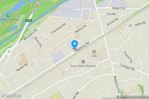 Map location for Maybury Mews, Woking, GU21