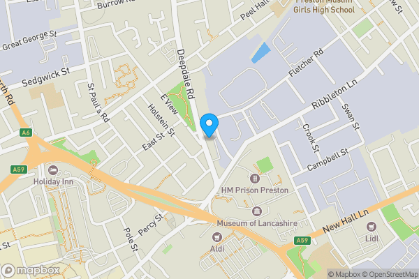 Map location for 40 Deepdale Road, Preston, PR1 5AQ