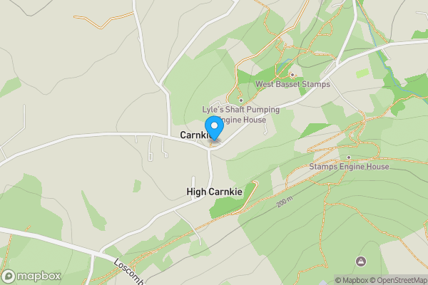 Map location for Carnkie Methodist Church, Carnkie, Redruth, Cornwall, TR16 6SA