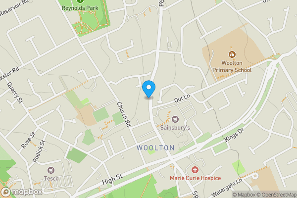 Map location for 14 &amp;14a Acrefield Road, Liverpool, Merseyside, L25 5JL L25 5JL