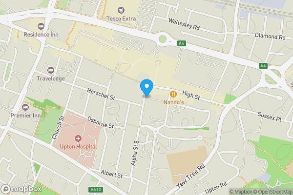 Map location for 2a Alpha Street North Slough Berkshire SL1 1RB