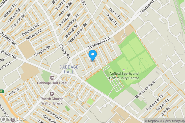 Map location for 29 Winchester Road, Liverpool, Merseyside, L6 0BR