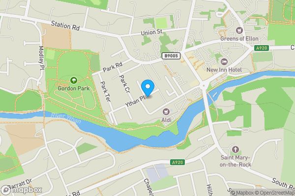 Map location for Flat B, Ythan House, Ythan Terrace, Ellon, Aberdeenshire AB41 9LH