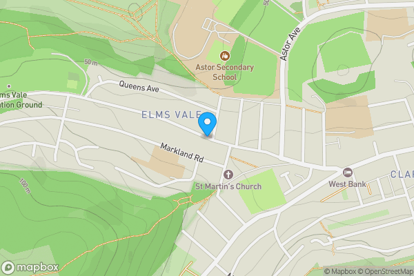 Map location for Elms Vale Road, DOVER, Kent, CT17 9PL