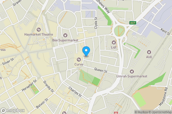 Map location for Apartment 23, Alexandra House, 47 Rutland Street, Leicester LE1 1SE