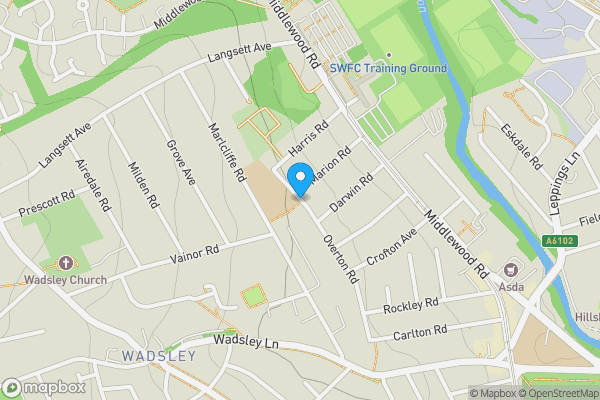 Map location for Overton Road, Sheffield, South Yorkshire, S6 1WJ