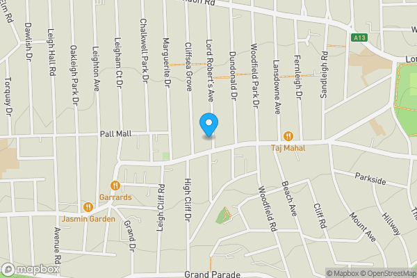 Map location for 7A Lord Roberts Avenue, Leigh-on-Sea, Essex, SS9 1ND