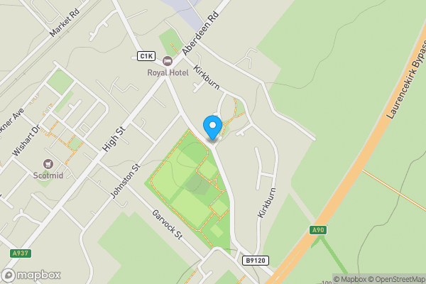 Map location for 9, Alma Terrace, Laurencekirk, Kincardineshire, AB30 1FL