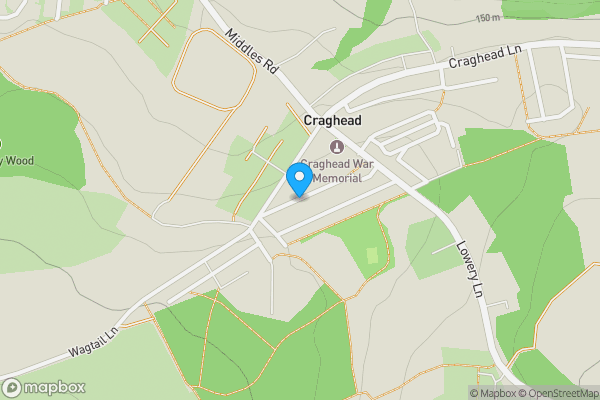 Map location for Wylam Street, Craghead, County Durham, DH9 6ER