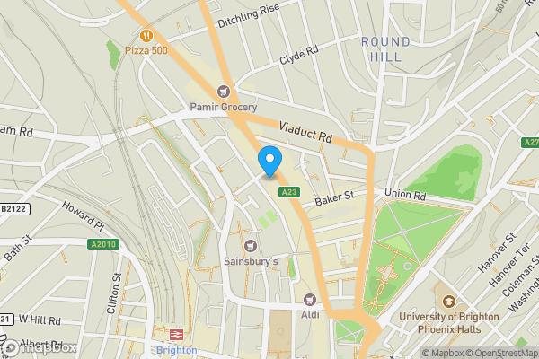 Map location for 2a York Hill, Brighton, East Sussex, BN1 4JX