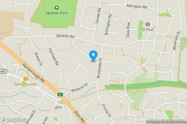 Map location for Wayside Drive, LEICESTER, Leicestershire, LE2 4NU
