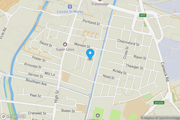 Map location for 35 Sibthorp Street, Lincoln LN5 7SL