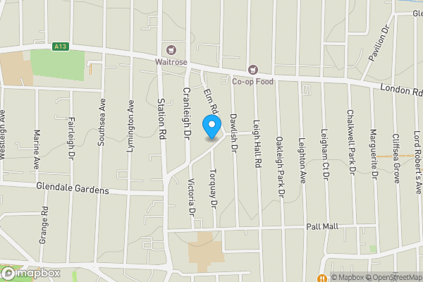 Map location for 199 Elm Road, Leigh-On-Sea, Essex SS9 1SB