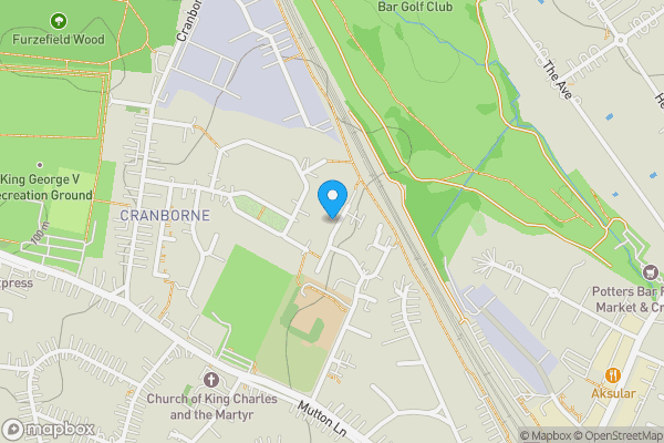 Map location for 33 Oakfield Close, Potters Bar, EN6 2BE