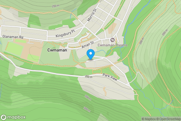 Map location for Former St Joseph's Church, St Joseph's Terrace, Cwmaman, Aberdare, CF446PF