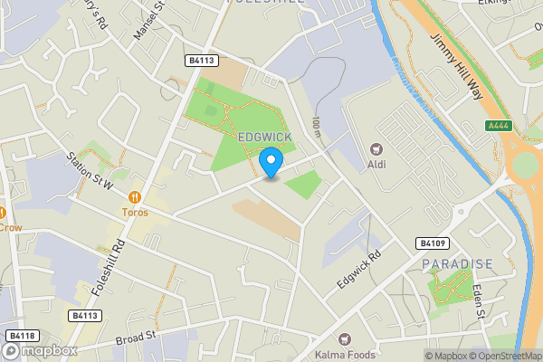 Map location for 64 Eld Road, Coventry, Warwickshire CV6 5DD