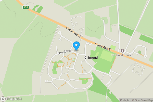Map location for 8 Logie Drive, Crimond, Fraserburgh, Fraserburgh, Aberdeenshire AB43 8QW
