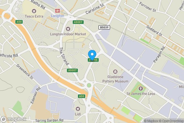 Map location for Units 1, 2 & 3 Chancery Lane, Longton, Stoke-on-trent, Staffordshire, ST3 1NW