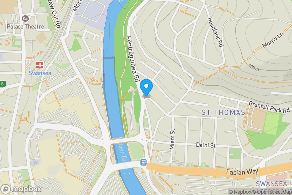 Map location for 68 Pentreguinea Road, St. Thomas, Swansea, West Glamorgan, SA1 8DL